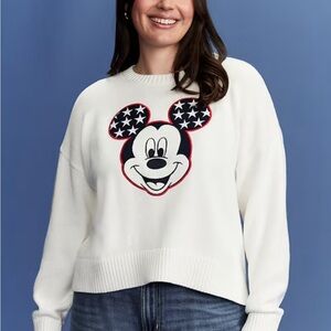 Old Navy x Disney© Mickey Mouse Graphic White Crew Neck Sweater